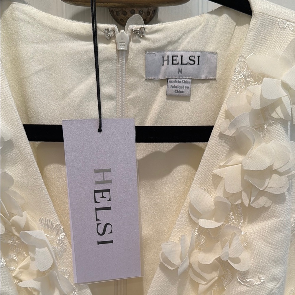 Anthropologie Helsi Blair Cream Floral Wedding Dress - Picture 7 of 8
